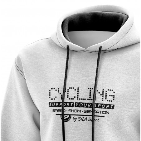 HOODIE SILA CYCLING SUPPORT WHITE