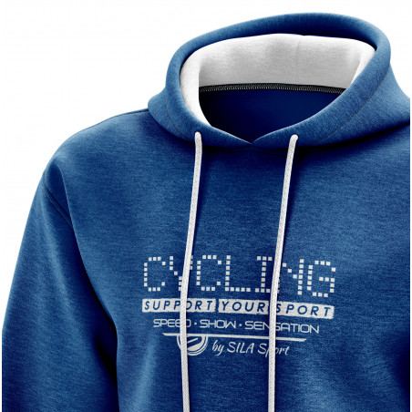 SWEAT À CAPUCHE SILA CYCLING SUPPORT BLEU