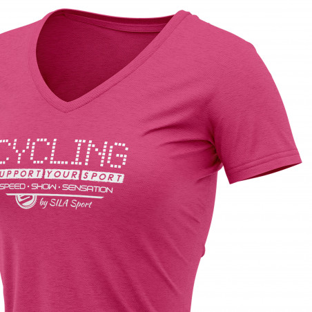 T-SHIRT SILA CYCLING SUPPORT ROSE - FEMME