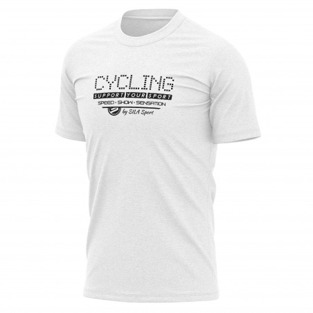 T-SHIRT SILA CYCLING SUPPORT BLANC