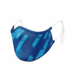 Masque tissu SILA ZEBRA BLEU AJUSTABLE - Forme Ergo - Filtration 1 - UNS1