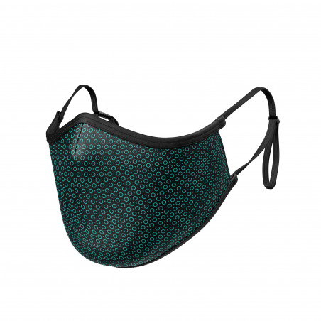 Fabric Mask SILA CIRCLE EMERAUDE ADJUSTABLE - Ergo Shape - Filtration 1 - UNS1