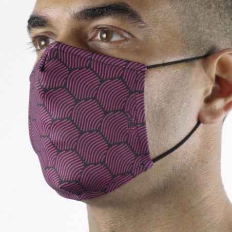 Fabric Mask SILA WAVE PINK - Shell Shape - Filtration 1 - UNS1