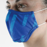 Masque tissu SILA ZEBRA BLEU AJUSTABLE - Forme Ergo - Filtration 1 - UNS1