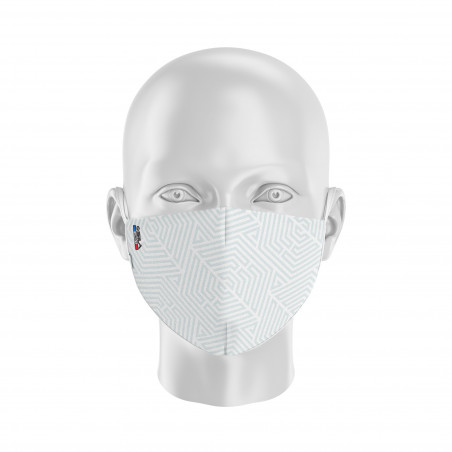Masque tissu SILA HEXA BLANC - Forme Coque - Filtration 1 - UNS1