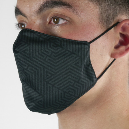 Fabric Mask SILA HEXA BLACK - Shell Shape - Filtration 1 - UNS1