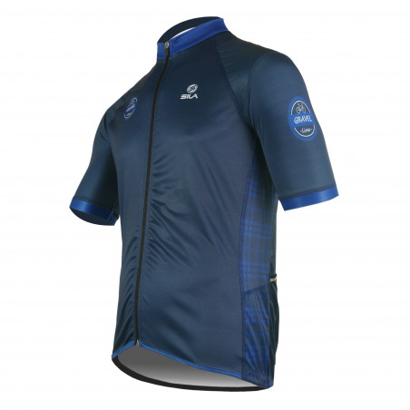 MAILLOT SILA GRAVEL STYLE - BLEU - Manches courtes