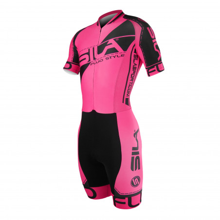 COMBINAISON ROLLER SILA FLUO STYLE 3 PLUS ROSE - Manches courtes