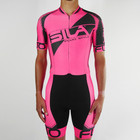 COMBINAISON ROLLER SILA FLUO STYLE 3 PLUS ROSE - Manches courtes