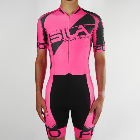 SKATING SUIT SILA FLUO STYLE 3 PLUS PINK - Short sleeves