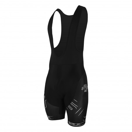 SKATING BIB SHORT SILA IRON STYLE 2.0 WHITE - With braces