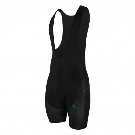 SKATING BIB SHORT SILA IRON STYLE 2.0 GREEN - With braces