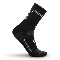 MEDIUM HEIGHT SOCKS SILA RACING - BLACK / WHITE