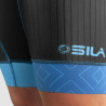 CYCLING SKINSUIT SILA CLASSY STYLE BLUE - Short sleeves