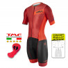 CYCLING SKINSUIT SILA CLASSY STYLE RED - Short sleeves