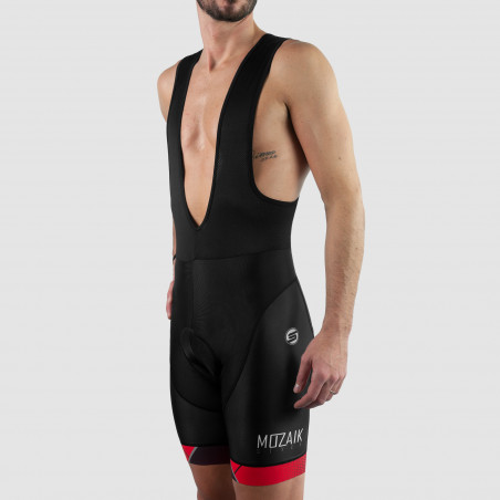 CUISSARD CYCLISME SILASPORT MOZAIK STYLE ROUGE