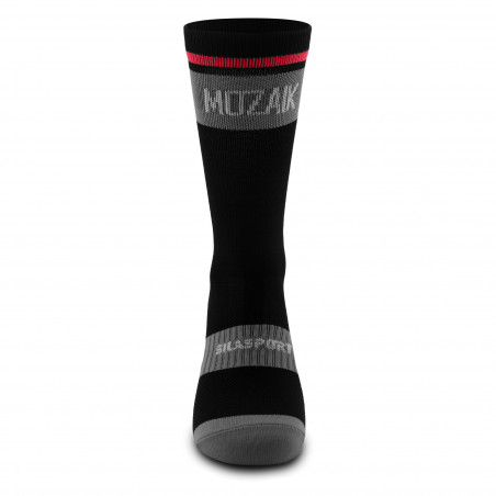 CHAUSSETTES CYCLISME SILASPORT MOZAIK STYLE GRIS - MI-HAUTES