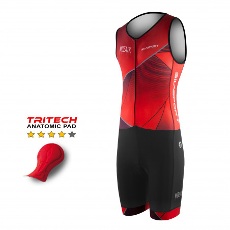 TRI SUIT SD SILASPORT MOZAIK STYLE RED SL