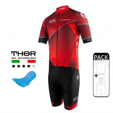 CYCLING SUMMER PACK SILASPORT RED MOZAIK STYLE