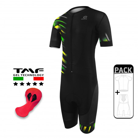 PACK ÉTÉ CYCLISME ELITE ROAD ARMOS COMÈTE - JAUNE/VERT FLUO