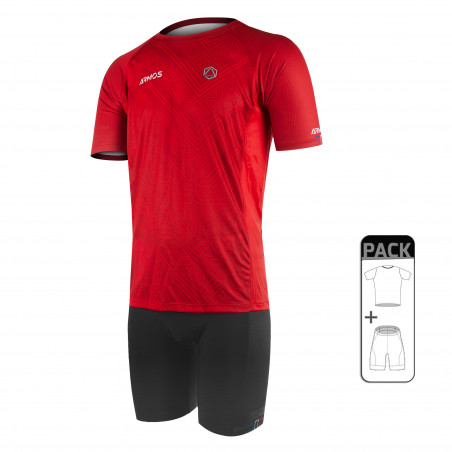 PACK ÉTÉ RUNNING HOMME - ARMOS LEGEND ROUGE