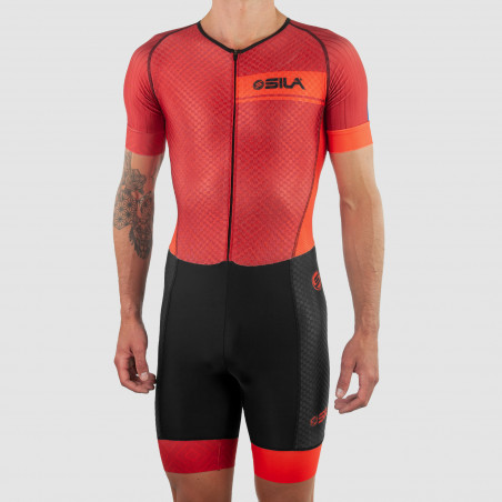 COMBINAISON ROLLER SILASPORT ELITE AERO CLASSY STYLE ROUGE MC