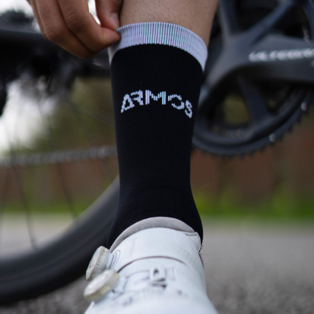 CHAUSSETTES CYCLISME ARMOS TALISMAN NOIR - MI-HAUTES