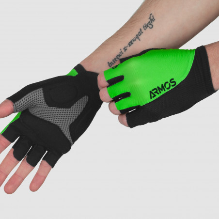 SHORT GLOVES ARMOS ROAD PRO RACE FLUO GREEN