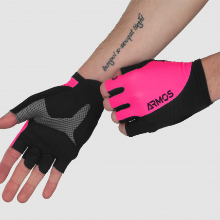 SHORT GLOVES ARMOS ROAD PRO RACE FLUO PINK