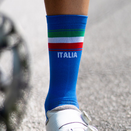 CHAUSSETTES CYCLISME SILASPORT NATION STYLE 3 ITALIA - MI-HAUTES