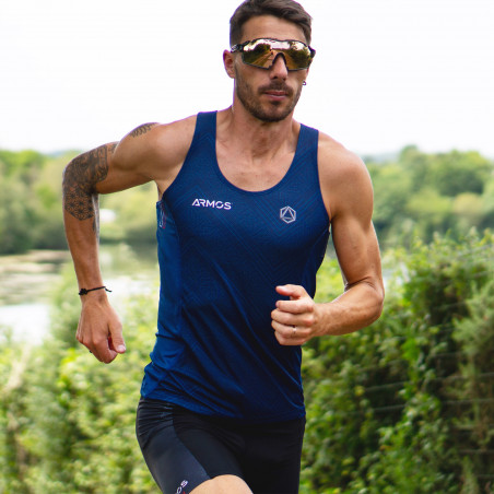 DÉBARDEUR RUNNING HOMME PERFO ARMOS LEGEND BLEU MARINE