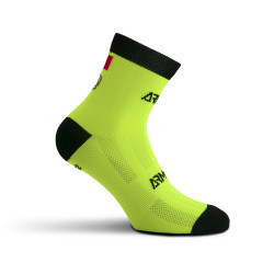 CHAUSSETTES COURTES CYCLISME ARMOS TALISMAN MI-HAUTES JAUNE FLUO