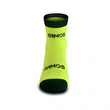 CHAUSSETTES COURTES CYCLISME ARMOS TALISMAN MI-HAUTES JAUNE FLUO