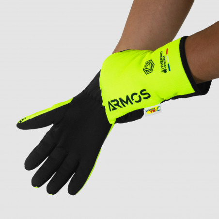 EXTREME WINTER LONG GLOVES HIVER ARMOS COLD EXTREME YELLOW FLUO