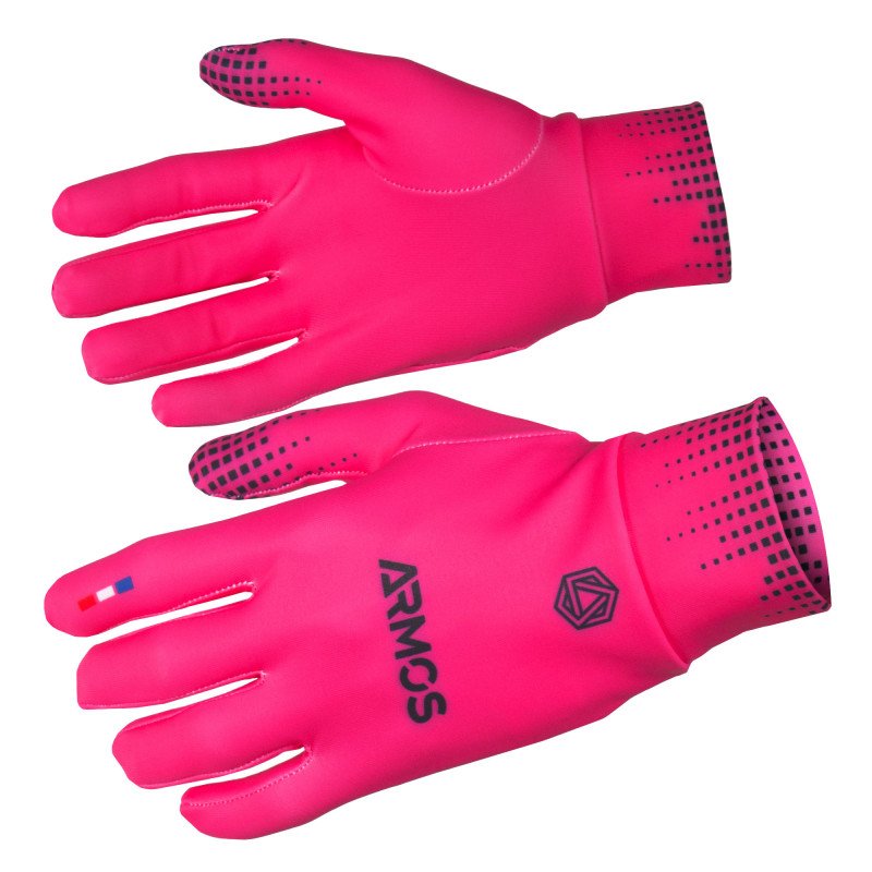 Gants cyclistes violets toutes saisons et confortables avec grips G4