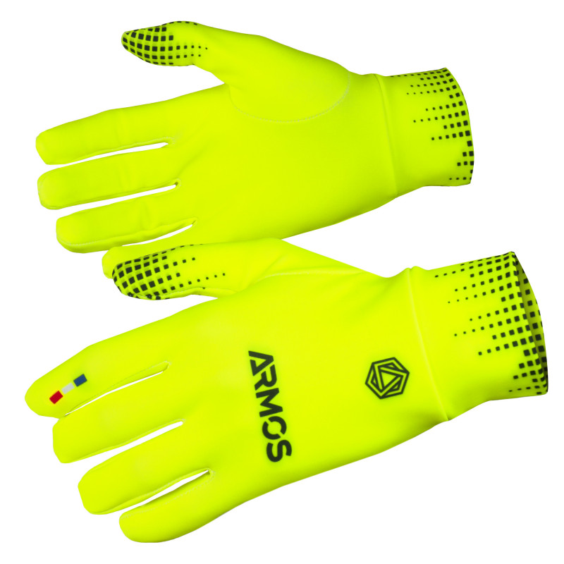 GANTS RUNNING HIVER ARMOS JAUNE FLUO