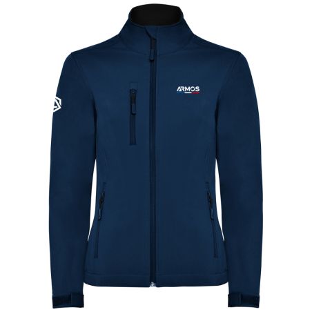 WOMAN SOFTSHELL JACKET ARMOS PRIME - NAVY BLUE