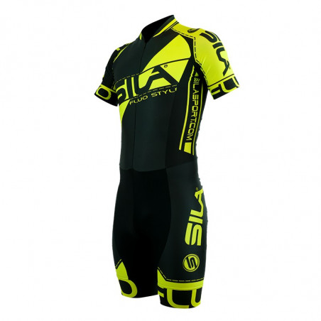 COMBINAISON ROLLER FLUO STYLE 3 JAUNE - Manches Courtes
