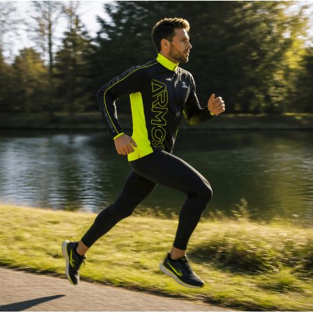 VESTE RUNNING COUPE VENT ARMOS NEON JAUNE FLUO