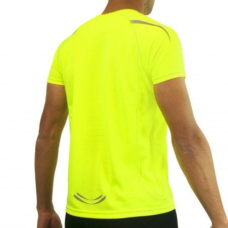 MAILLOT RUNNING - SILA PRIME JAUNE FLUO - Manches courtes