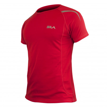 MAILLOT RUNNING - SILA PRIME ROUGE - Manches courtes